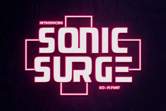 Discover Sonic Surge: A Bold Display Font for Futuristic Branding
