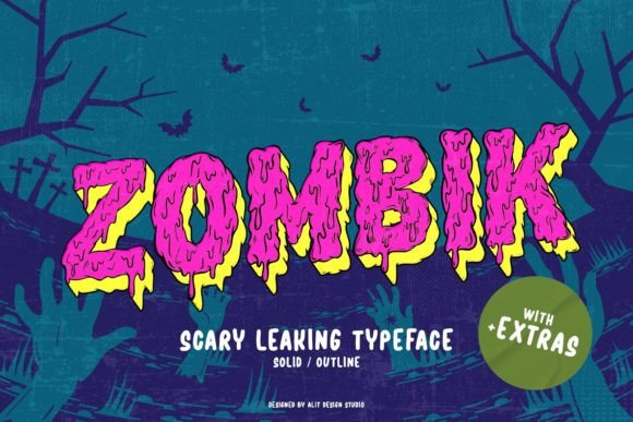 Discover Zombik: A Spooky and Dramatic Display Font