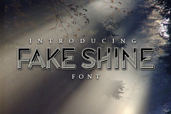 Fake Shine: A Bold Display Font for Digital Confidence
