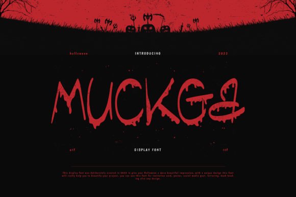 Muckga: A Spooky Font for Crafters with Dramatic Flair