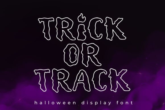 Trick or Track: A Spooky Display Font for Editorial Design