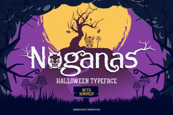 Unleash Creativity with Noganas: A Spooky Display Font